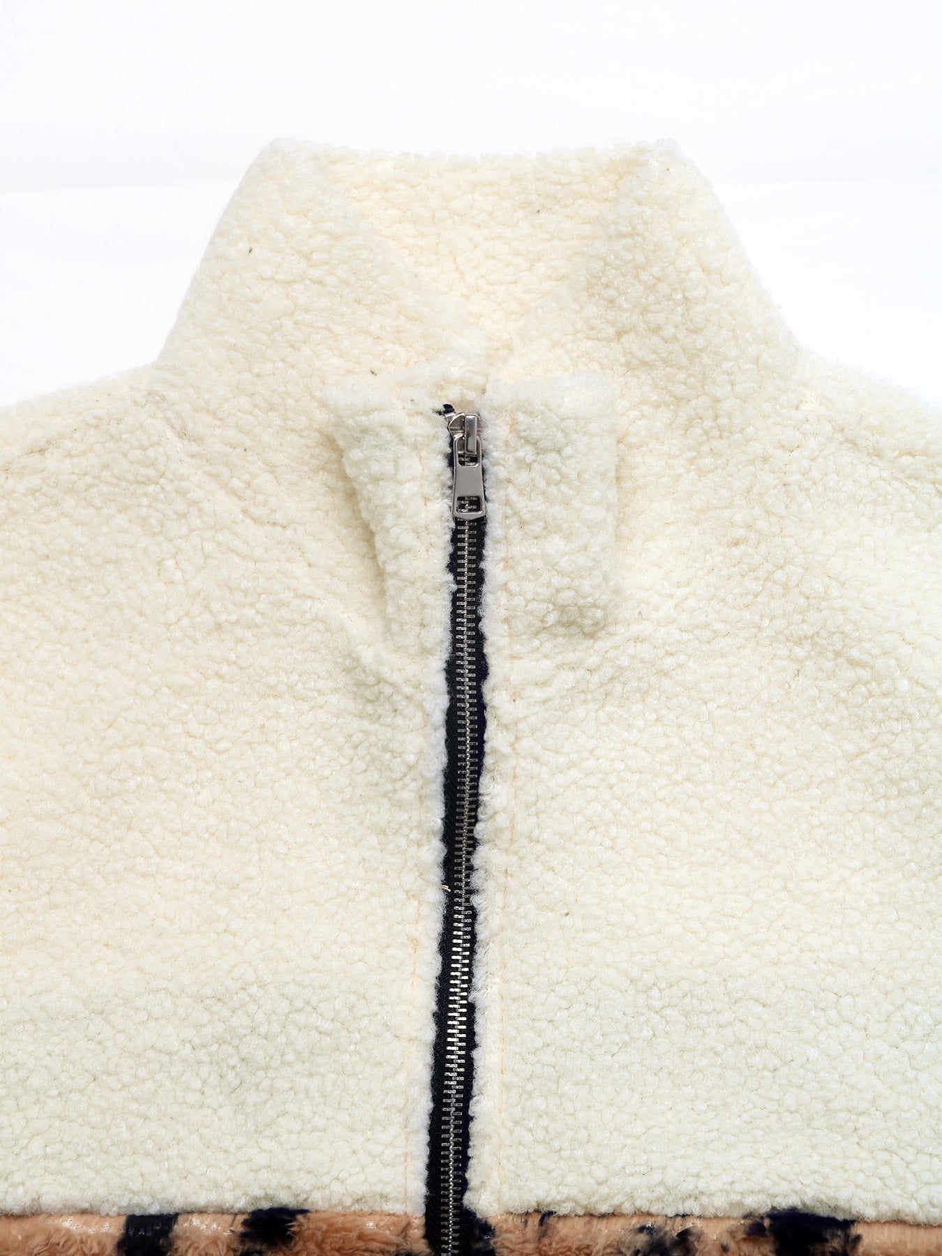Women’s Fall & Winter Fashion Leopard Print Fleece Jacket | Casual & Versatile Lamb Wool Long Sleeve Outerwear