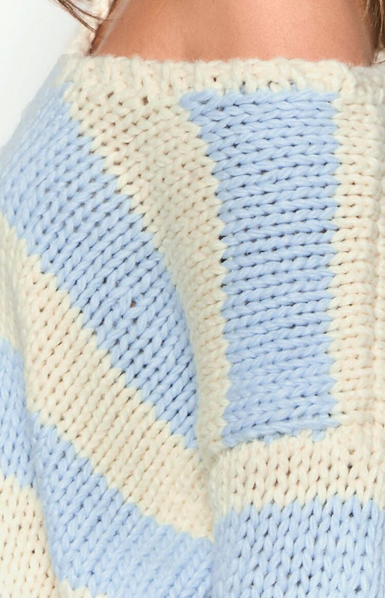 Fall Winter Women’s Oversized Knit Sweater | Off-Shoulder Sweet Dopamine Stripe Top