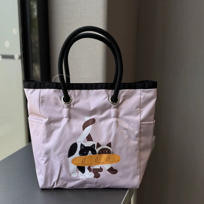 Handbag Female alphabet printed nylon handbag large tote bag tote bag 1114