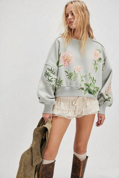Women’s Printed Sweatshirt | Fashion Loose Casual Pullover Top