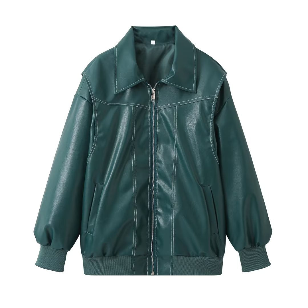 Women’s Retro Loose-Fit Jacket – Autumn Winter Fashionable American Style Outerwear