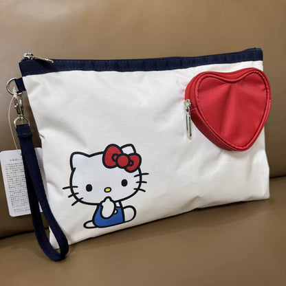 Cartoon Kt cat no standard finishing bag large capacity zipper storage bag enlarged version/