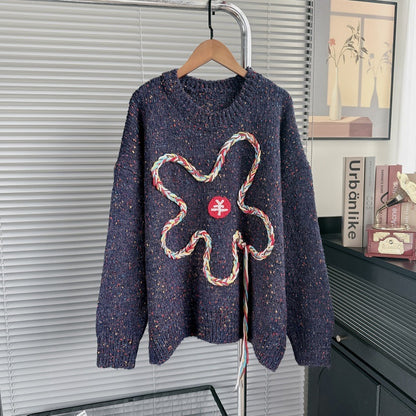 Autumn Winter 2025 Women’s Handmade Crochet Sweater – Loose Lazy Pullover Knit