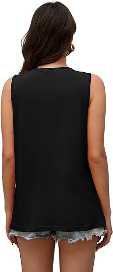 Women’s Pleated Sleeveless Tank Top – Summer Loose Fit Round Neck Blouse