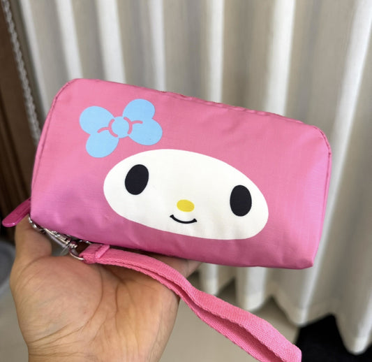 Japanese trend casual small square bag multi-purpose storage bag cartoon cat clutch bag 6511