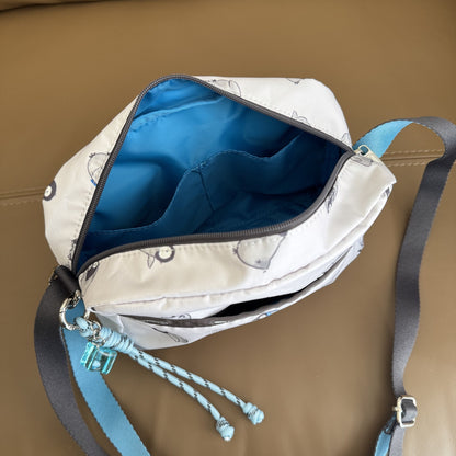 Fashion shoulder messenger bag multi-compartment large capacity lightweight 2434 printed bag anti-splashing water
