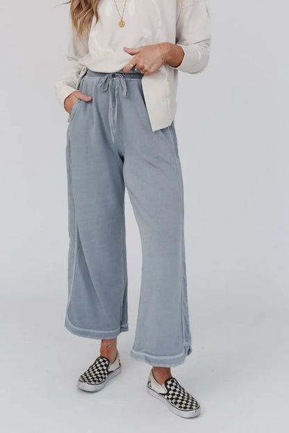 2025 Vintage Washed Casual Drawstring Pants | Women’s Retro Relaxed Fit Trousers