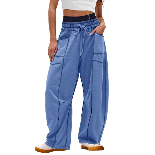 Women’s High-Waist Wide-Leg Sweatpants | Loose Fit Casual Joggers for Fall & Winter