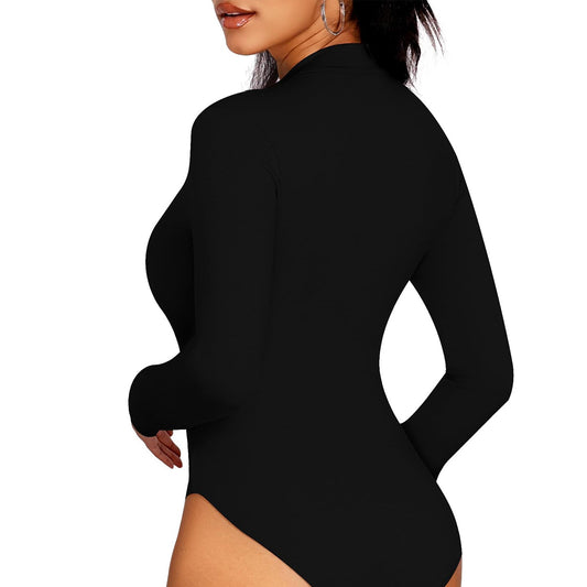 Autumn and winter fine thread zipper one-piece yoga suit high intensity training long sleeve one-piece onesie