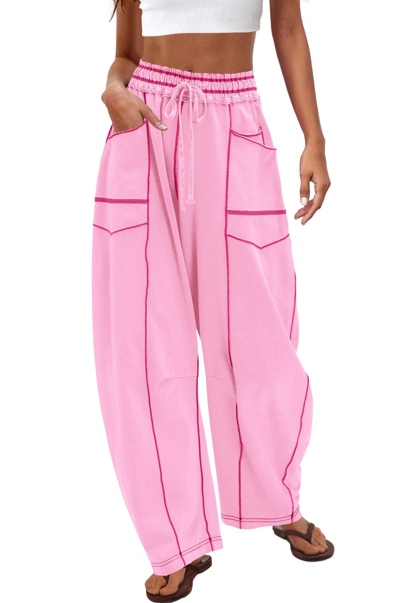 Women’s High-Waist Wide-Leg Sweatpants | Loose Fit Casual Joggers for Fall & Winter