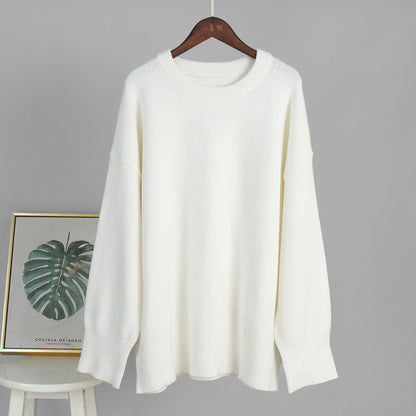2025 Fall & Winter New Solid Color Crew Neck Sweater | Casual & Versatile Knitted Pullover for Effortless Style
