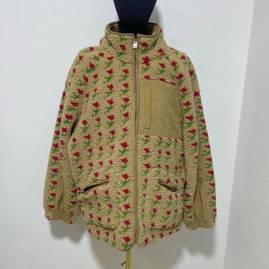 Autumn Winter 2025 Women’s Floral Lambswool Pullover – Loose Cozy Sweatshirt