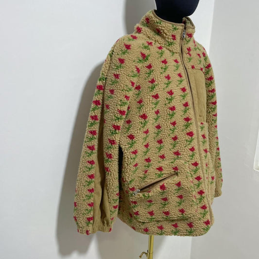 Autumn Winter 2025 Women’s Floral Lambswool Pullover – Loose Cozy Sweatshirt