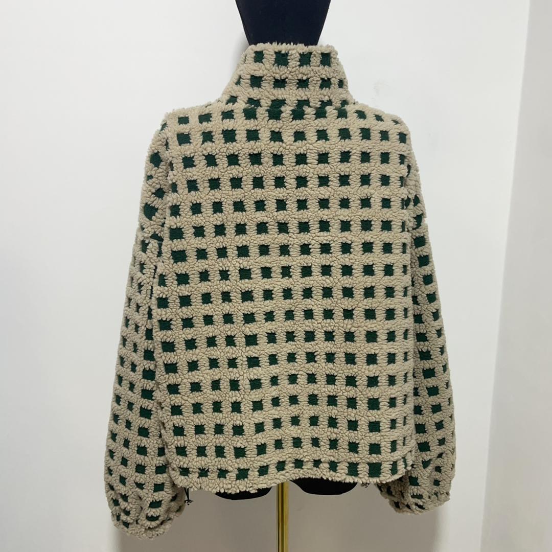 Women’s Checkered Sherpa Jacket 2025 | Warm, Soft & Casual Look